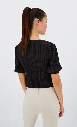 خرید بلوز پلیسه زنانه استرادیواریوس کد 231657 | بانی استایل