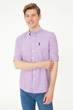 خرید پیراهن راه راه مردانه یو اس پولو کد 229738 | بانی استایل