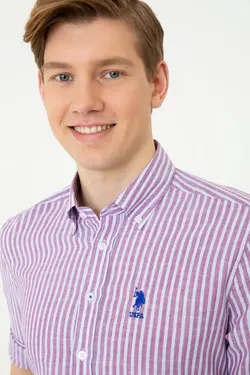 خرید پیراهن راه راه مردانه یو اس پولو کد 229738 | بانی استایل