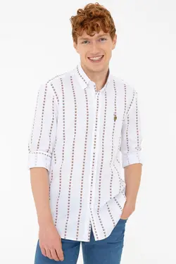 خرید پیراهن راه راه مردانه یو اس پولو کد 229084 | بانی استایل