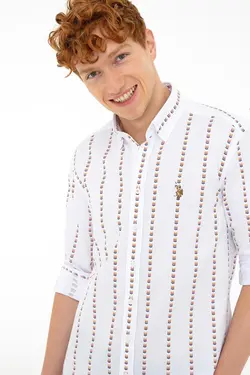 خرید پیراهن راه راه مردانه یو اس پولو کد 229084 | بانی استایل