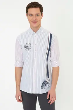 خرید پیراهن راه راه مردانه یو اس پولو کد 229692 | بانی استایل