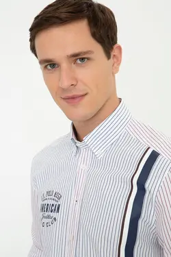 خرید پیراهن راه راه مردانه یو اس پولو کد 229692 | بانی استایل