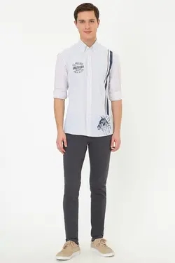 خرید پیراهن راه راه مردانه یو اس پولو کد 229692 | بانی استایل