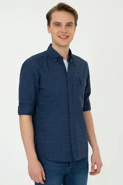 خرید پیراهن چهارخانه مردانه یو اس پولو کد 229097 | بانی استایل