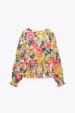 خرید بلوز گل دار زنانه زارا کد 227275 | بانی استایل