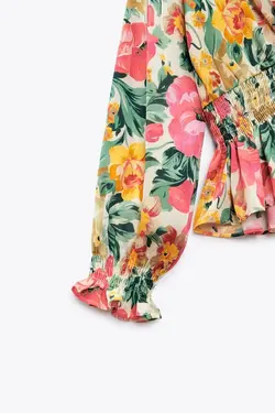 خرید بلوز گل دار زنانه زارا کد 227275 | بانی استایل