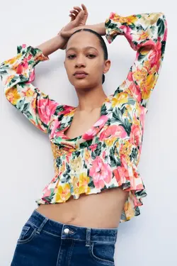 خرید بلوز گل دار زنانه زارا کد 227275 | بانی استایل