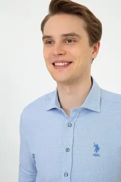 خرید پیراهن آستین بلند مردانه یو اس پولو کد 229087 | بانی استایل