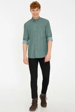 خرید پیراهن آستین بلند مردانه یو اس پولو کد 229081 | بانی استایل