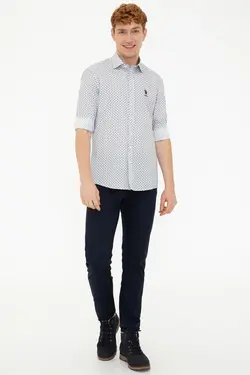 خرید پیراهن آستین بلند مردانه یو اس پولو کد 228559 | بانی استایل