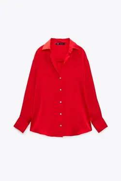 خرید شومیز آستین بلند ساتن زنانه زارا کد 227860 | بانی استایل