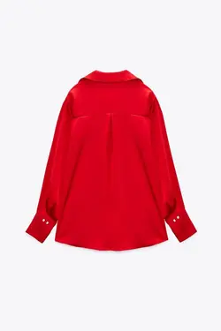 خرید شومیز آستین بلند ساتن زنانه زارا کد 227860 | بانی استایل