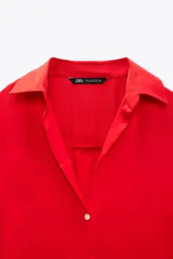 خرید شومیز آستین بلند ساتن زنانه زارا کد 227860 | بانی استایل