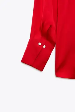 خرید شومیز آستین بلند ساتن زنانه زارا کد 227860 | بانی استایل