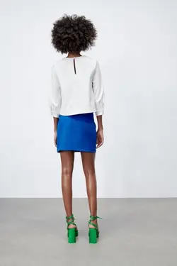 خرید بلوز آستین سه ربع زنانه زارا کد 227862 | بانی استایل