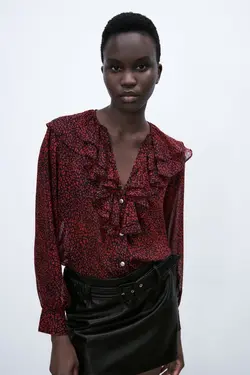 خرید بلوز طرح دار زنانه زارا کد 227231 | بانی استایل