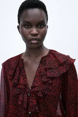 خرید بلوز طرح دار زنانه زارا کد 227231 | بانی استایل