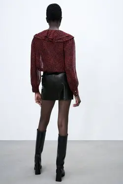 خرید بلوز طرح دار زنانه زارا کد 227231 | بانی استایل