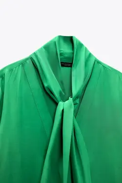 خرید بلوز یقه پاپیونی زنانه زارا کد 227236 | بانی استایل