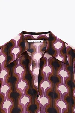 خرید بلوز طرح دار زنانه زارا کد 227037 | بانی استایل