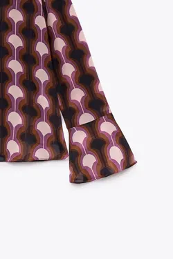 خرید بلوز طرح دار زنانه زارا کد 227037 | بانی استایل