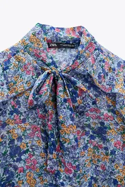 خرید بلوز طرح دار زنانه زارا کد 227038 | بانی استایل