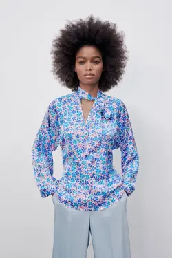 خرید بلوز گل دار زنانه زارا کد 227851 | بانی استایل