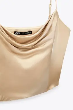 خرید تاپ ساتن زنانه زارا کد 227848 | بانی استایل