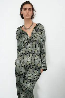 خرید بلوز طرح دار زنانه زارا کد 226196 | بانی استایل