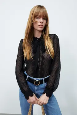 خرید بلوز مجلسی زنانه زارا کد 225714 | بانی استایل