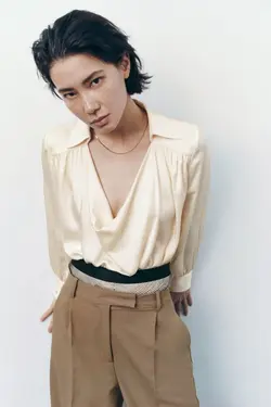 خرید بلوز ساتن زنانه زارا کد 225710 | بانی استایل