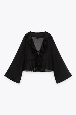 خرید بلوز یقه هفت زنانه زارا کد 225690 | بانی استایل