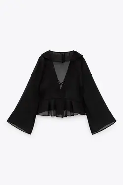 خرید بلوز یقه هفت زنانه زارا کد 225690 | بانی استایل