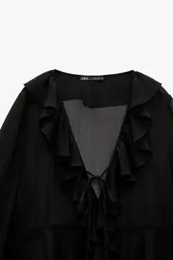 خرید بلوز یقه هفت زنانه زارا کد 225690 | بانی استایل