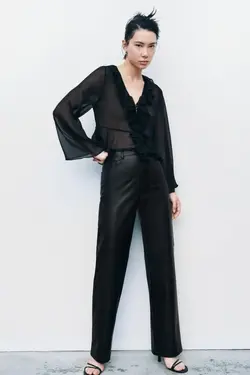 خرید بلوز یقه هفت زنانه زارا کد 225690 | بانی استایل