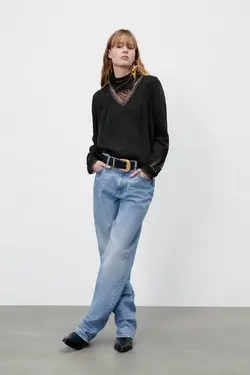 خرید بلوز کرپ مجلسی زنانه زارا کد 226231 | بانی استایل