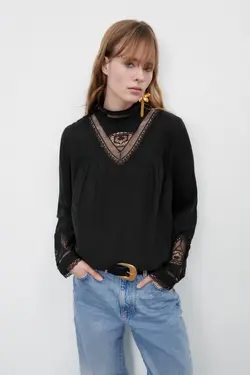 خرید بلوز کرپ مجلسی زنانه زارا کد 226231 | بانی استایل