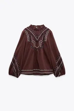 خرید بلوز طرح دار زنانه زارا کد 226233 | بانی استایل