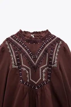 خرید بلوز طرح دار زنانه زارا کد 226233 | بانی استایل