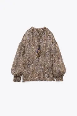 خرید بلوز طرح دار زنانه زارا کد 226225 | بانی استایل