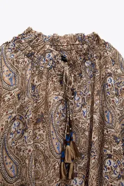 خرید بلوز طرح دار زنانه زارا کد 226225 | بانی استایل