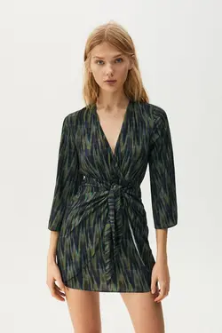 خرید پیراهن طرح دار زنانه پول اند بیر کد 217552 | بانی استایل