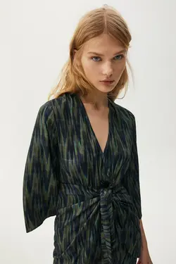 خرید پیراهن طرح دار زنانه پول اند بیر کد 217552 | بانی استایل