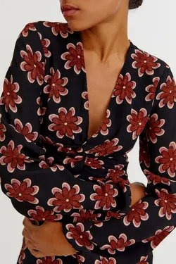 خرید پیراهن گلدار زنانه پول اند بیر کد 217560 | بانی استایل