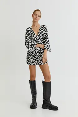 خرید پیراهن طرح دار زنانه پول اند بیر کد 217551 | بانی استایل