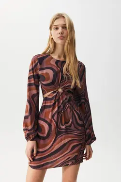 خرید پیراهن طرح دار زنانه پول اند بیر کد 217535 | بانی استایل