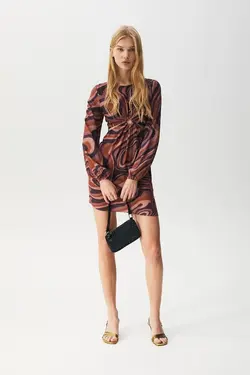 خرید پیراهن طرح دار زنانه پول اند بیر کد 217535 | بانی استایل