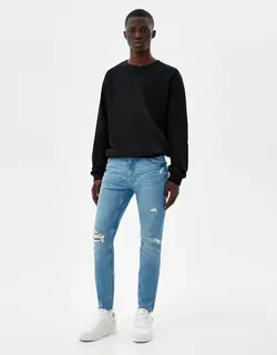 خرید شلوار جین جذب مردانه برشکا کد 213547 | بانی استایل