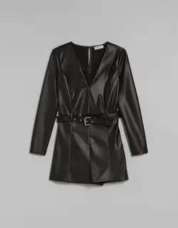 خرید پیراهن چرم زنانه برشکا کد 209674 | بانی استایل